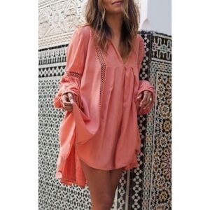 Free People Just The Two Of Us Tunic in Soft Coral